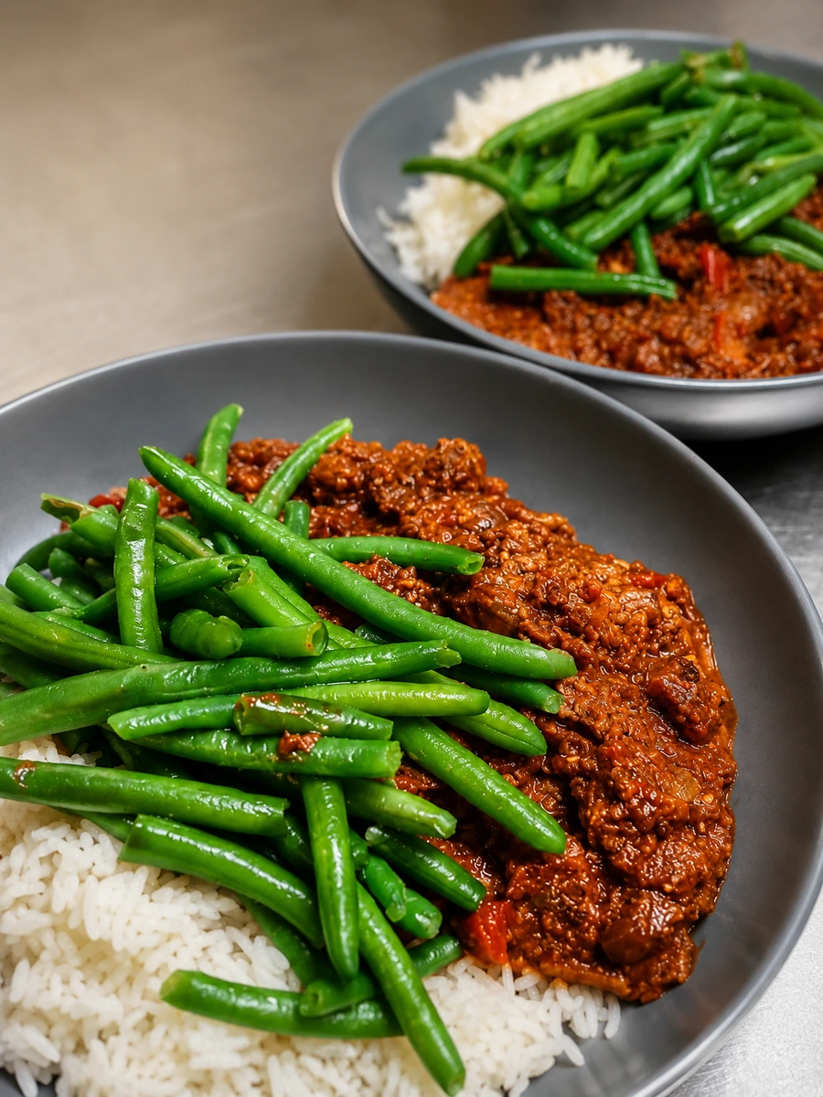 Chilli con carne with rice at Branston Café